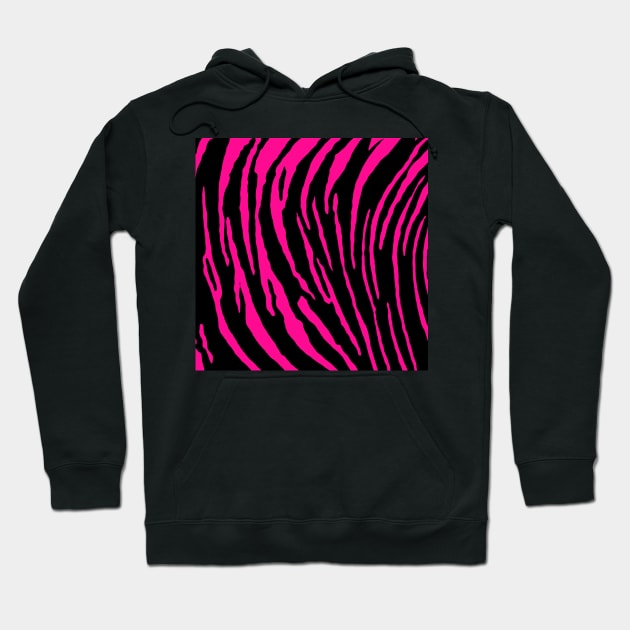 Pink Tiger Stripes Hoodie by BlakCircleGirl